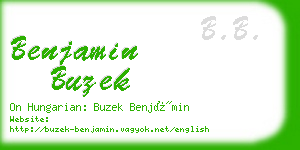 benjamin buzek business card